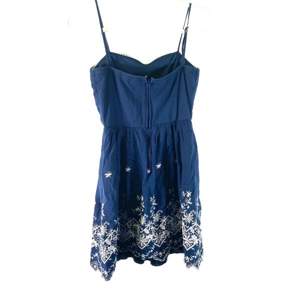 Speechless Blue White Embroidered Mini Dress 3 - Picture 4 of 6